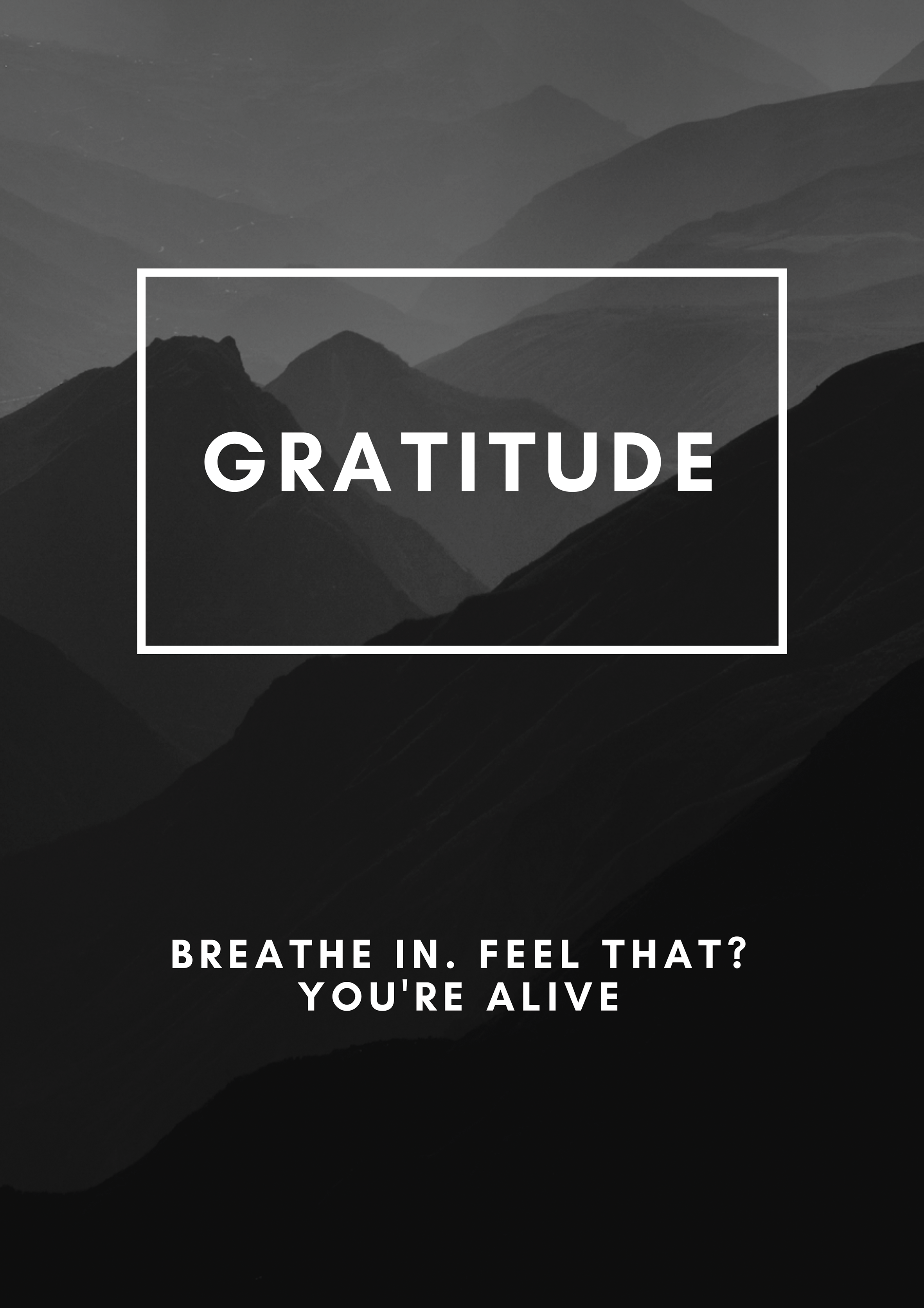 Gratitude metal poster artwork